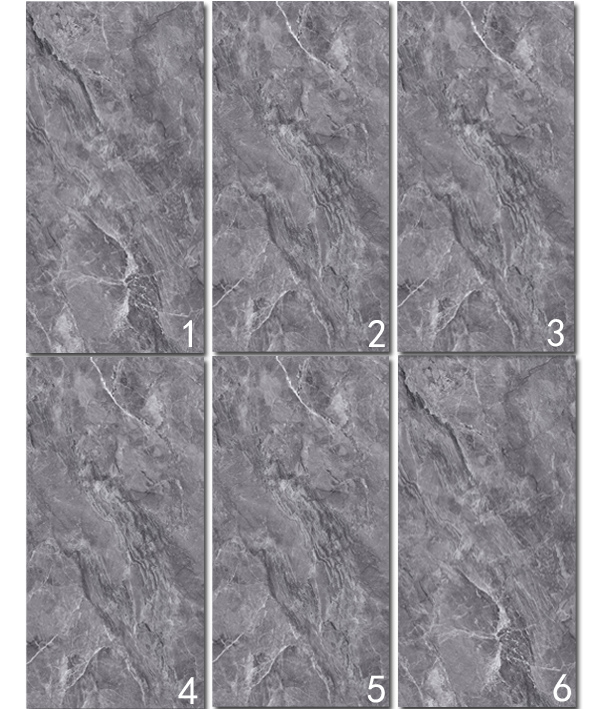 Dark Gray Marble Texture Floor Tile, White Tiles With Grey Marble Effect