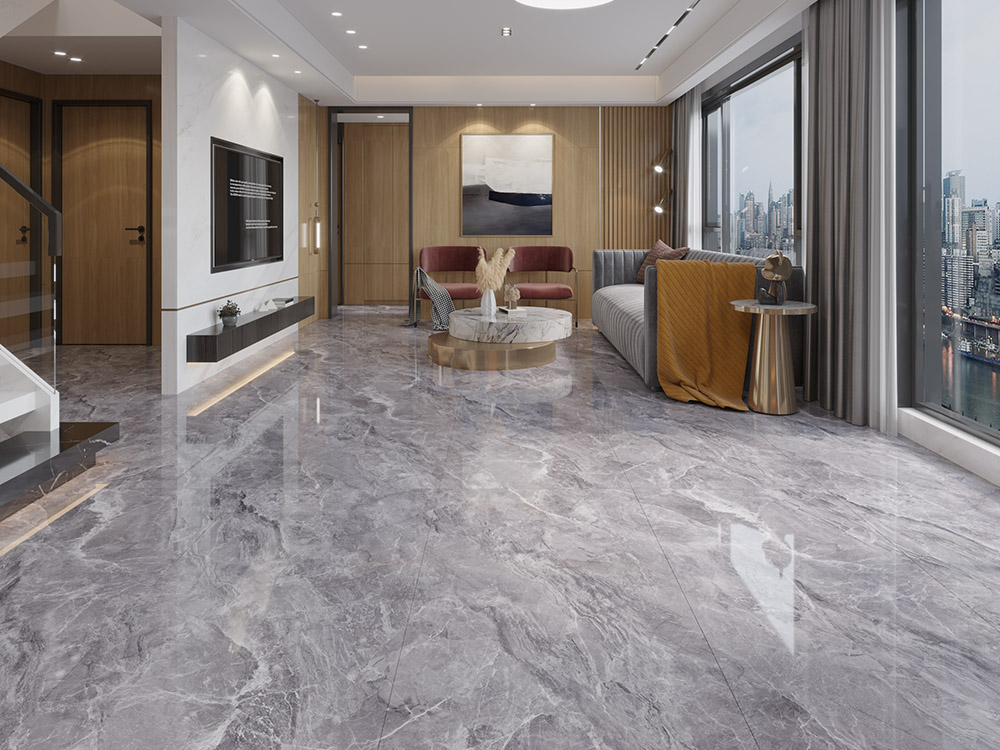 Dark Gray Marble Texture Floor Tile, Gray Tile Floor